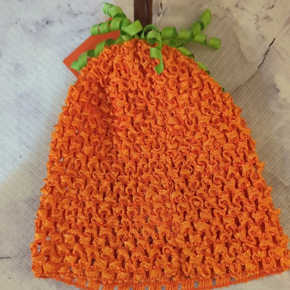 Festive Orange Pumpkin Hat for Kids